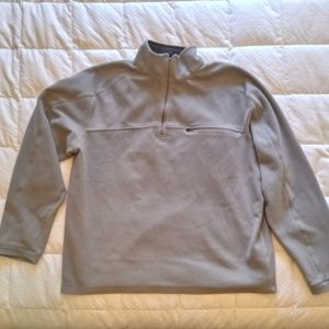 Unisex LL bean quarter zip fleece pullover sage green Size L